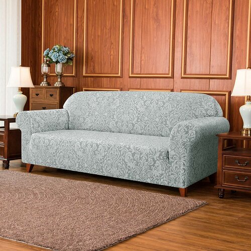 Wayfair Loveseat Slipcovers You Ll Love In 2024   Damask Box Cushion Loveseat Slipcover 